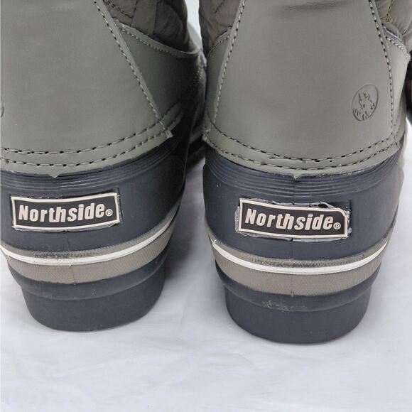 Northside Womens 9 Waterproof Insulated Snow Boot Olive Faux Fur Thinsulate - Picture 9 of 16